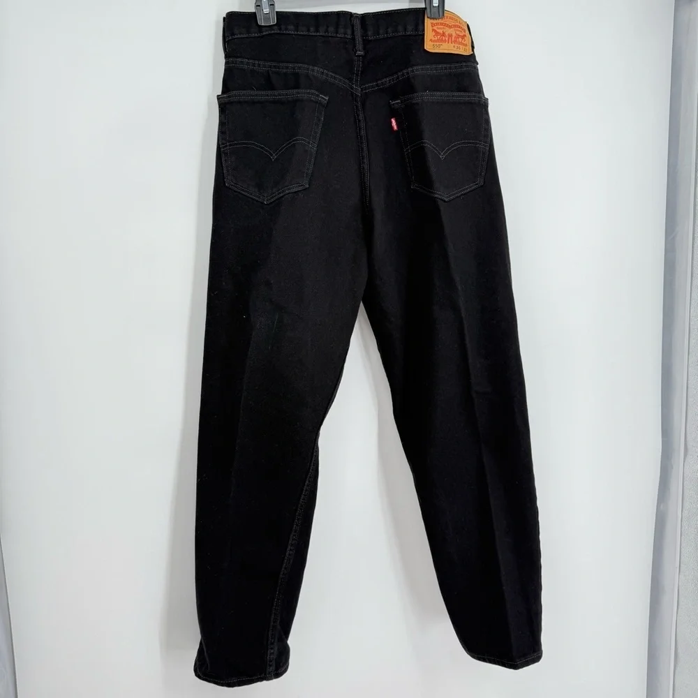 Levi's 550 Relaxed Fit Straight Black Denim Jeans Men Size 36x32 Style S40196